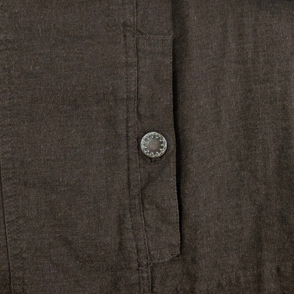 CJ Banks Top Womens 2X Brown Linen Shacket Career Capsule Minimalist Utility - Picture 5 of 13